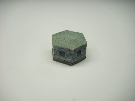 15mm 1:100 scale CONCRETE HEX PILL BOX