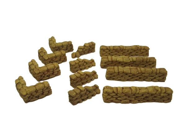 1:100 scale SANDBAG WALL SET  12pc