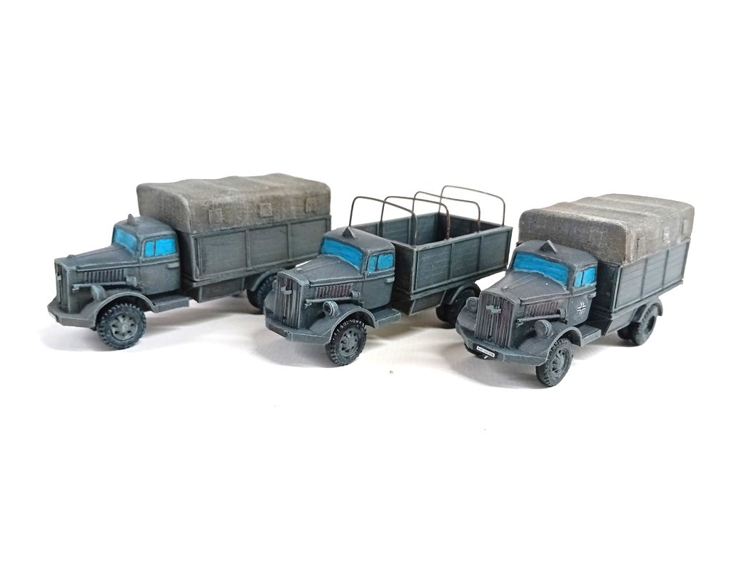 28mm BATTLEPACK OPEL BLITZ CARGO TRUCK x3