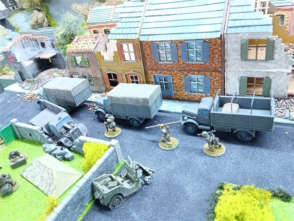 28mm BATTLEPACK OPEL BLITZ CARGO TRUCK x3