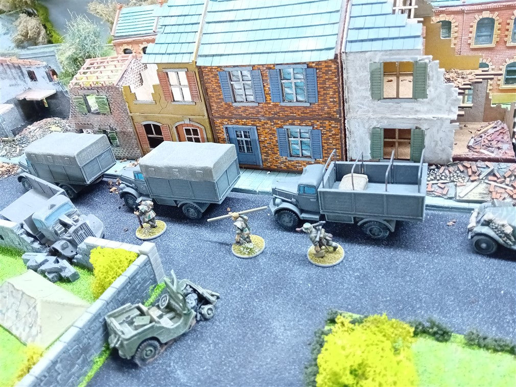 28mm BATTLEPACK OPEL BLITZ CARGO TRUCK x3