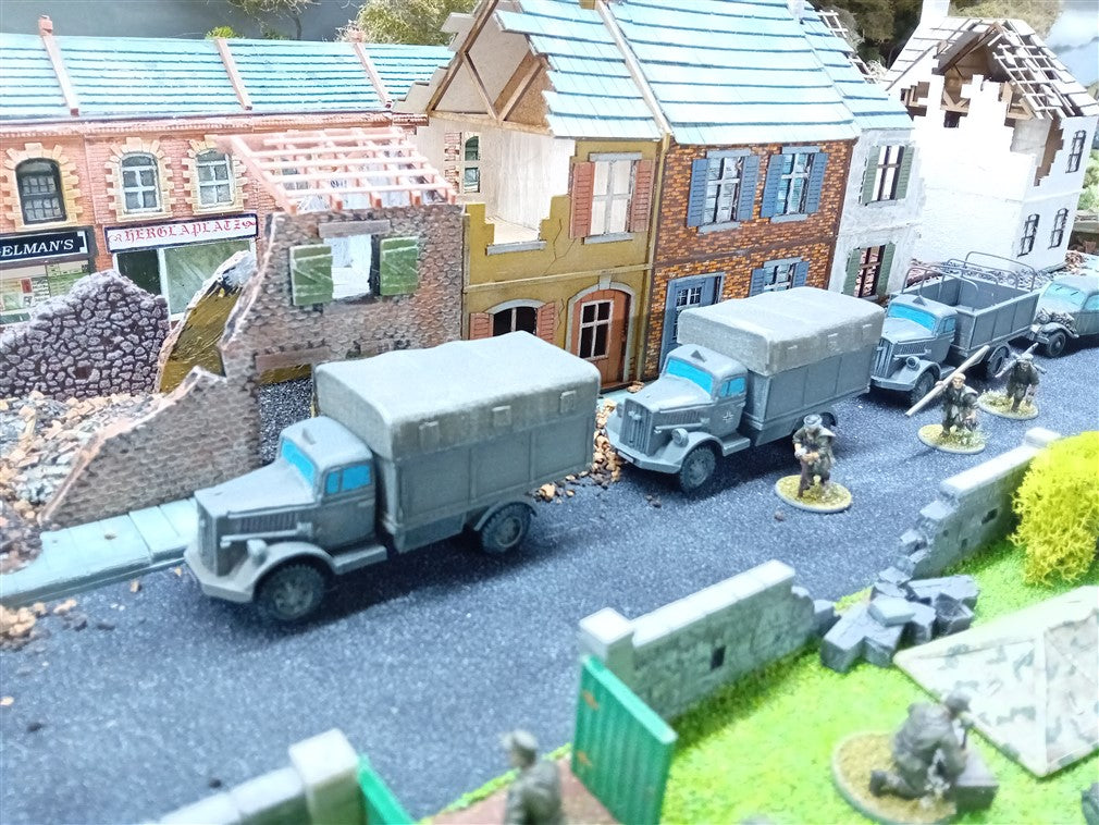 28mm BATTLEPACK OPEL BLITZ CARGO TRUCK x3