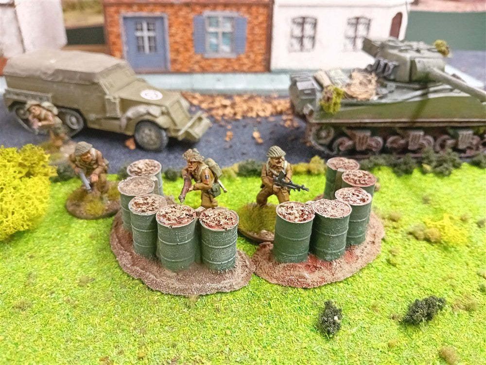 28mm 1:48 44GAL EARTH FILLED OIL DRUM CHECKPOINT