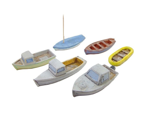 1:76 SMALL BOAT PACK x 6