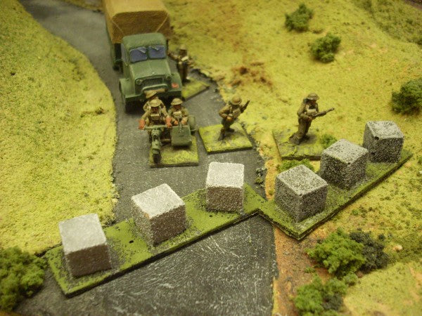 1:72 CONCRETE ANTI TANK CUBES x 12