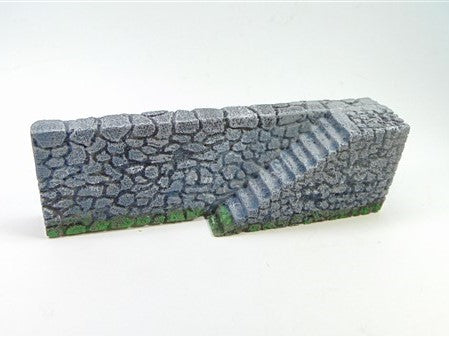 1:76 ROUGH STONE HARBOUR WALL WITH STEPS