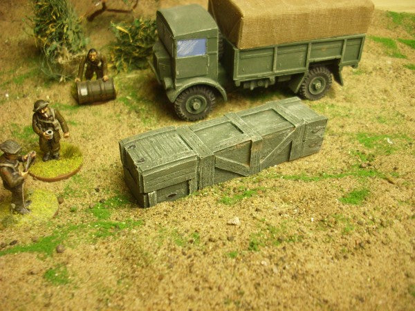 28mm PACKING CRATES ROAD BLOCK