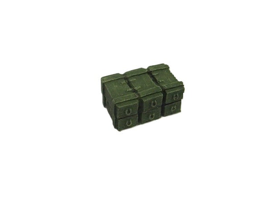 28mm  STACK OF 6 WOODEN AMMO BOXES