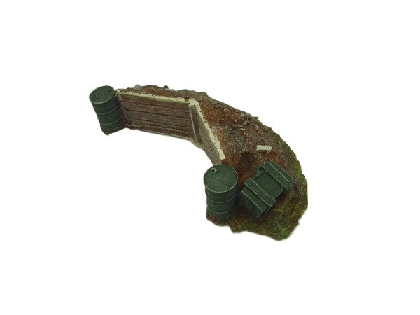 28mm 1:48 EARTHWORK WITH 2 OILDRUMS