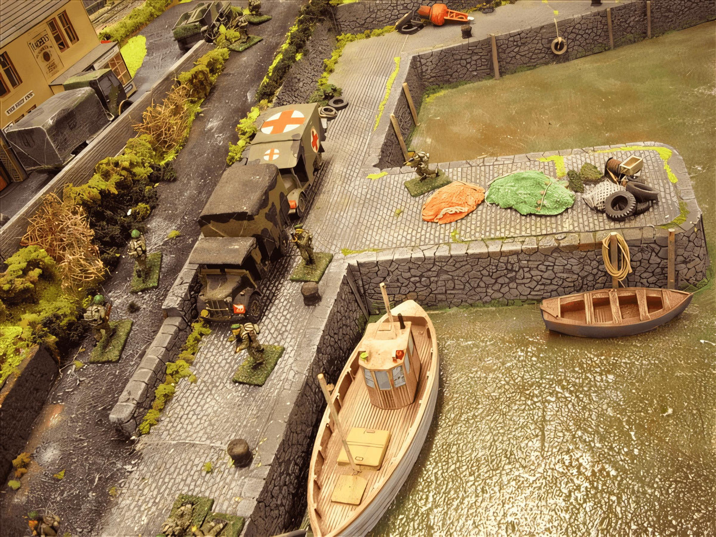1:76 ROUGH STONE HARBOUR WALL CURVED CORNER