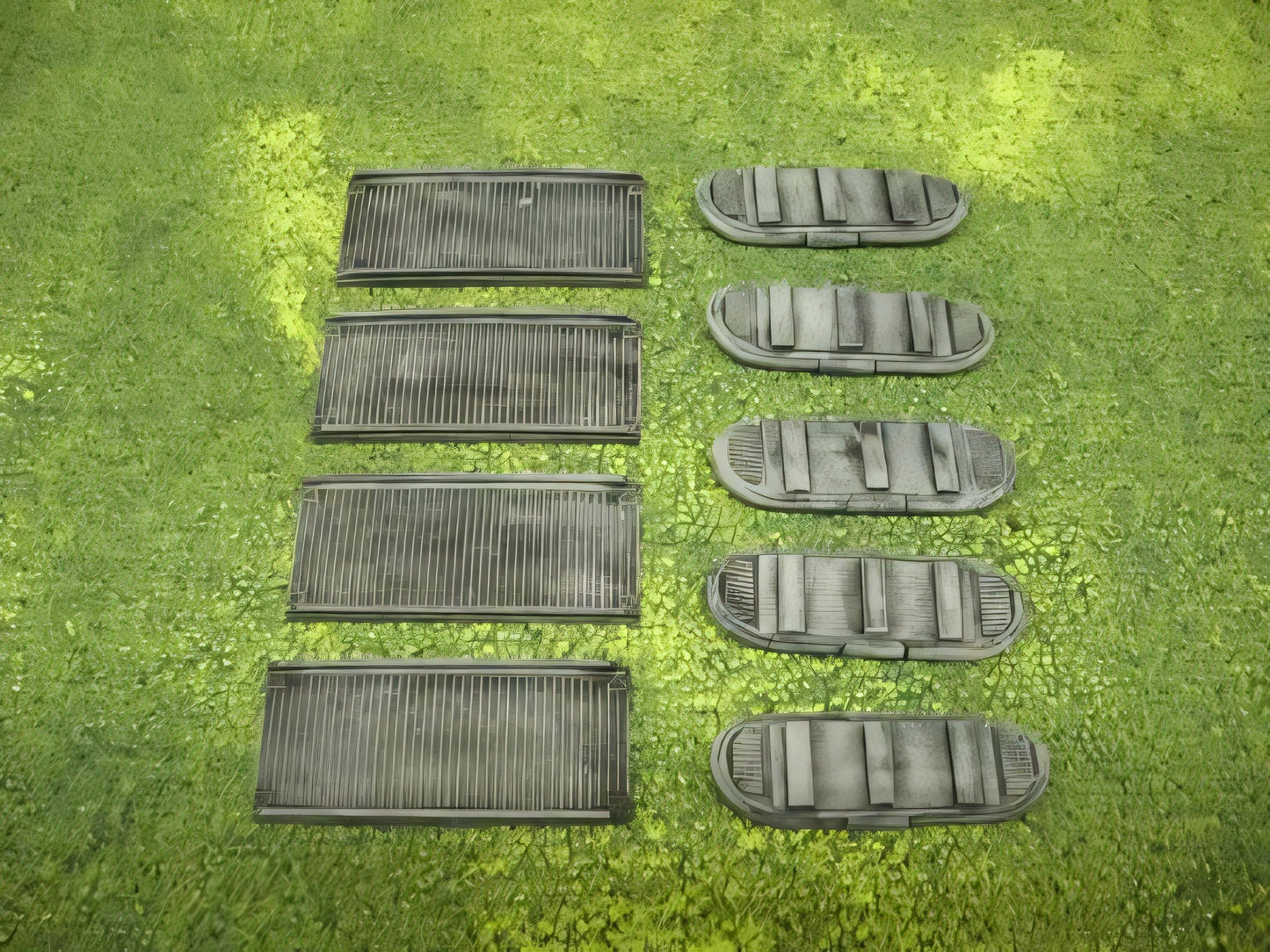 15mm 1:100 scale 5 BOAT RUBBER BOAT PONTOON BRIDGE