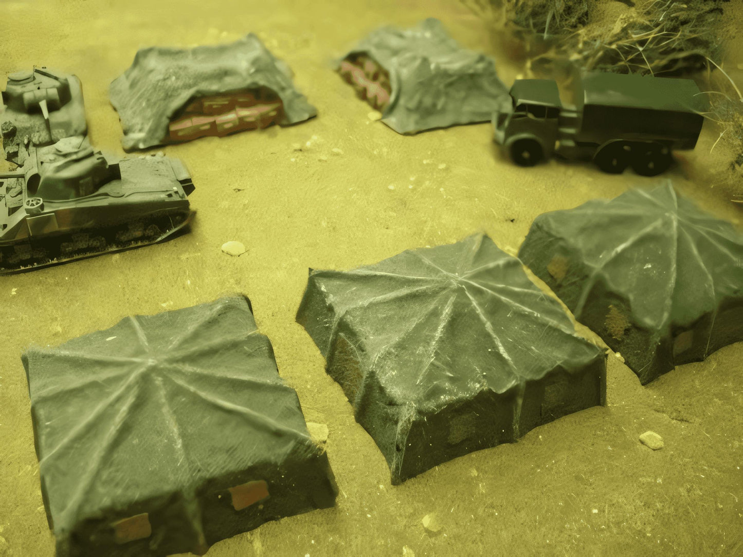 15mm 1:100 scale COMMAND/HOSPITAL TENT x 2