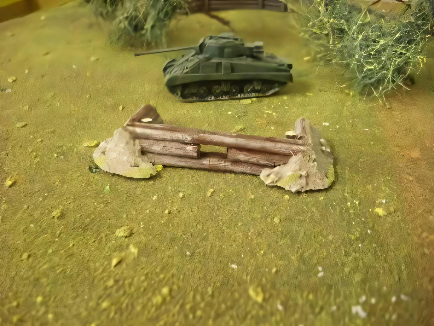 15mm 1:100 scale LOG REINFORCED MG POST
