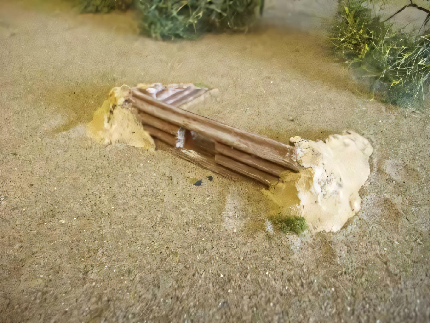 15mm 1:100 scale LOG REINFORCED MG POST