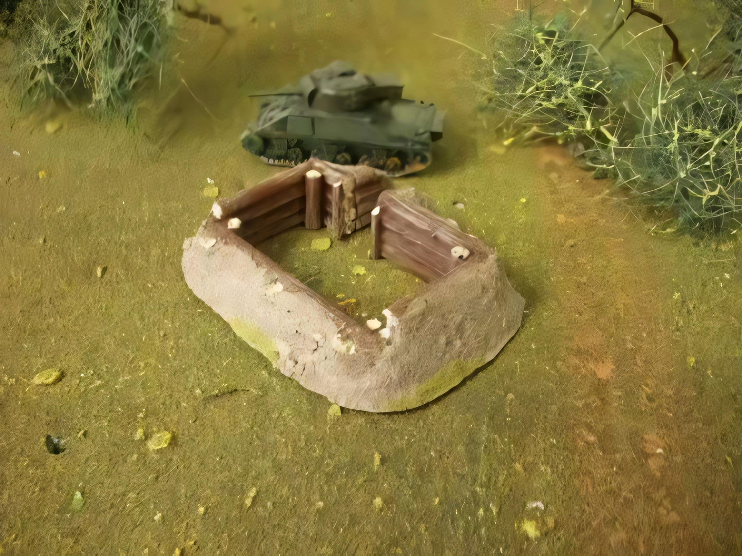 15mm 1:100 scale LOG BUNKER (pack of 2)