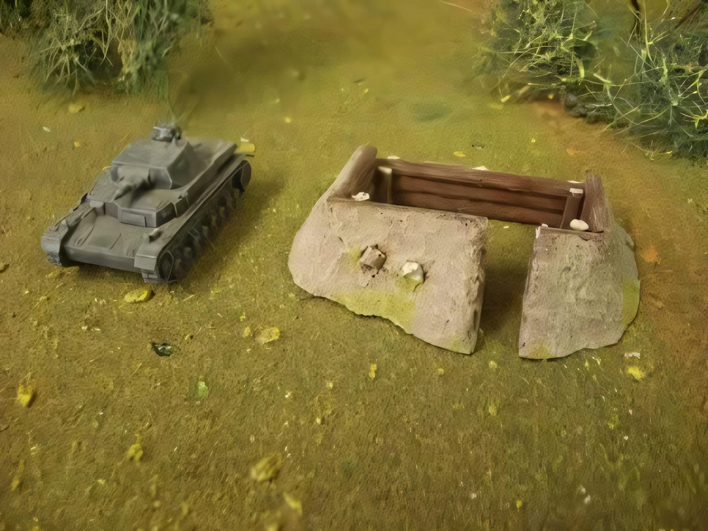 15mm 1:100 scale LOG BUNKER (pack of 2)