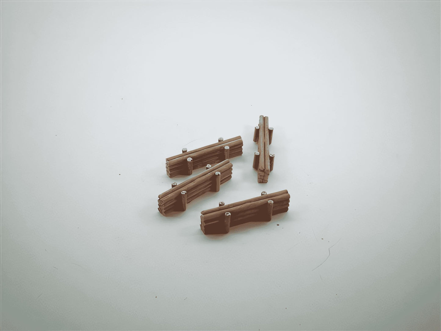 15mm 1:100 scale FELLED LOG BARRICADE X 4