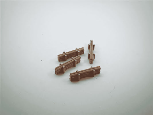 15mm 1:100 scale FELLED LOG BARRICADE  X 4