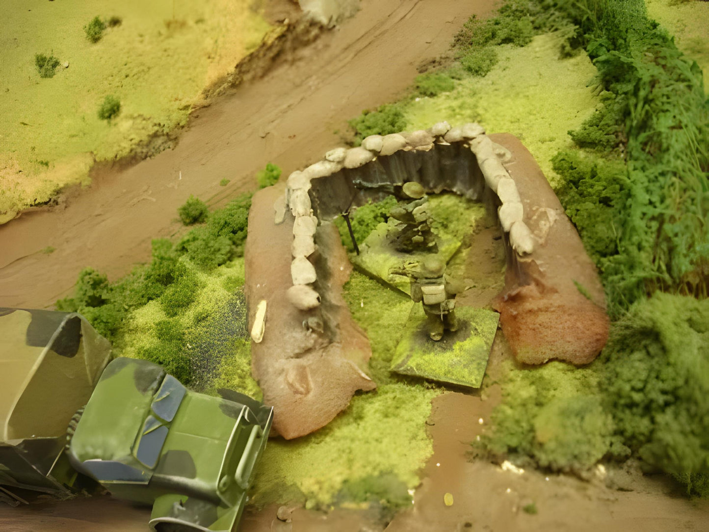 1:72 SAND BAGGED GUN EMPLACEMENT