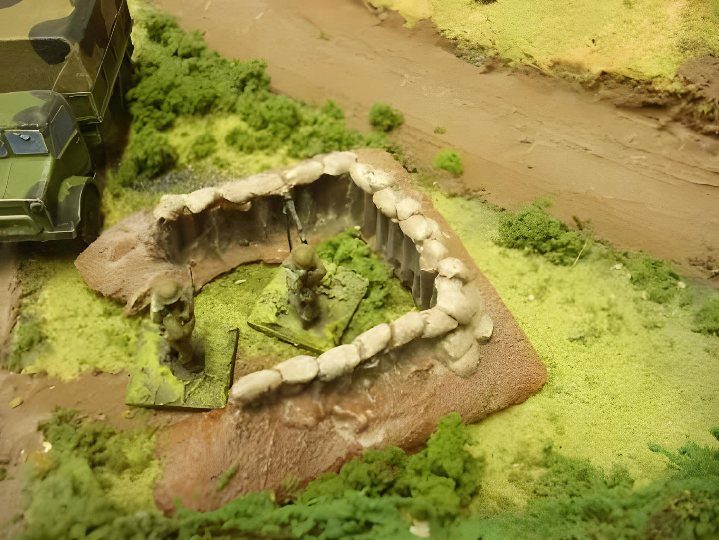 1:72 SAND BAGGED GUN EMPLACEMENT