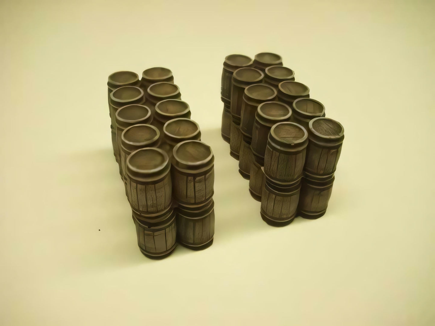 1:76 STACKED WOODEN WHISKEY CASKS x 4