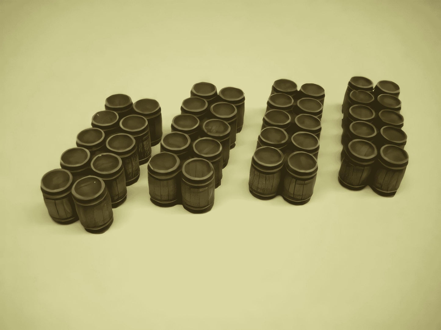 1:76 STACKED WOODEN WHISKEY CASKS x 4