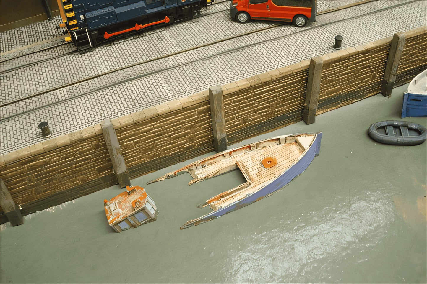 1:76 DOWN BY THE STERN FISHING BOAT