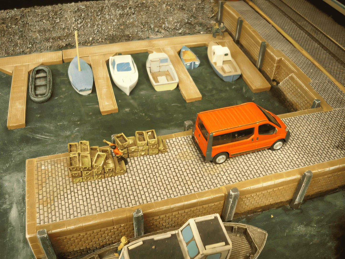 1:76 DOWN BY THE STERN FISHING BOAT