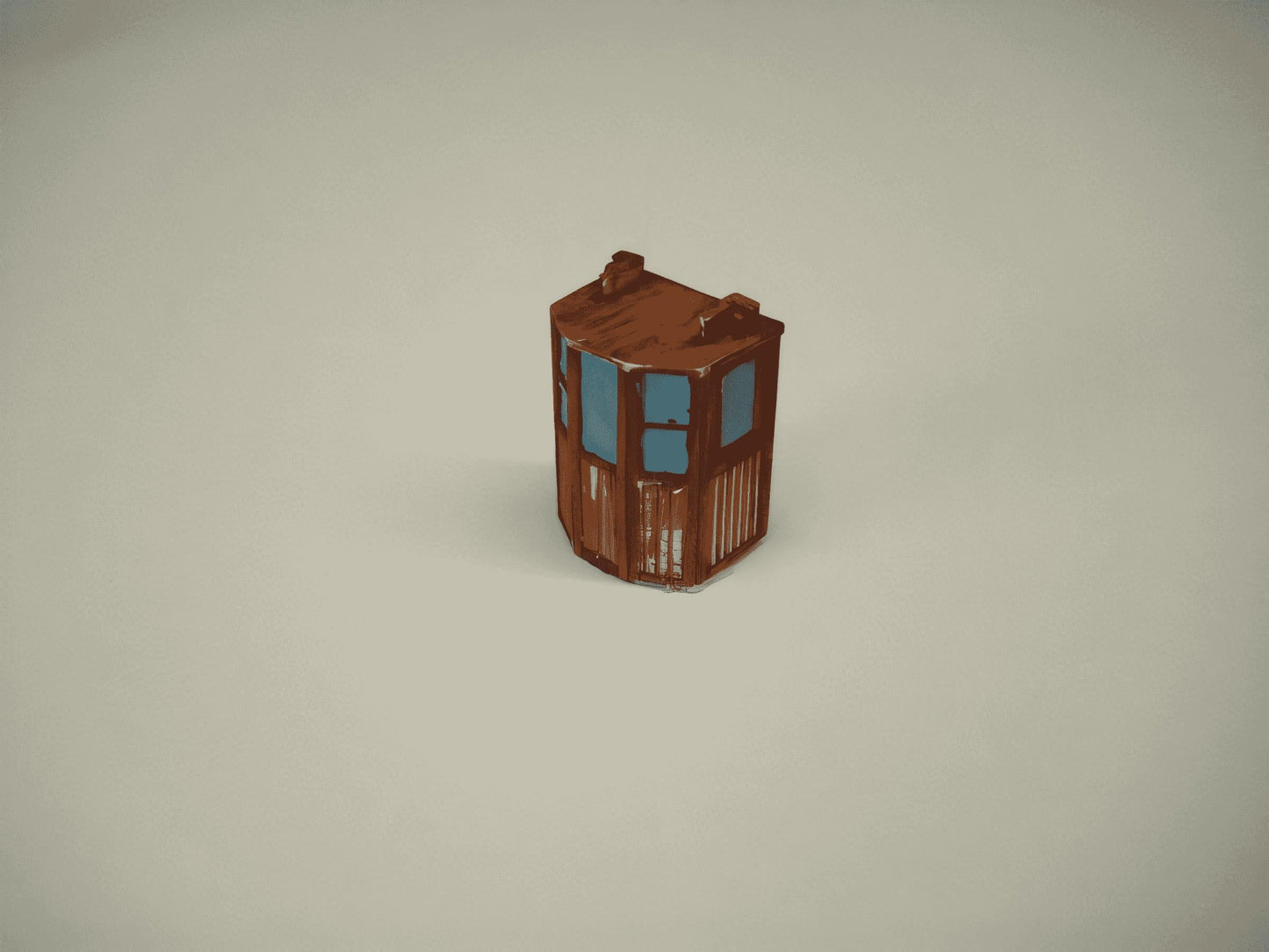 1:76 SMALL WOODEN WHEELHOUSE