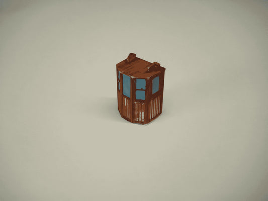 1:76  SMALL WOODEN WHEELHOUSE