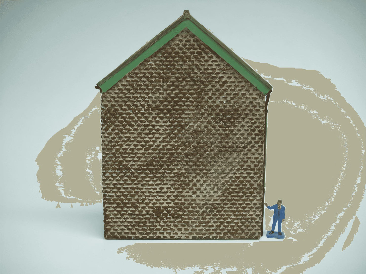 1:76 LOW RELIEF BRICK BUILDING GABLE END