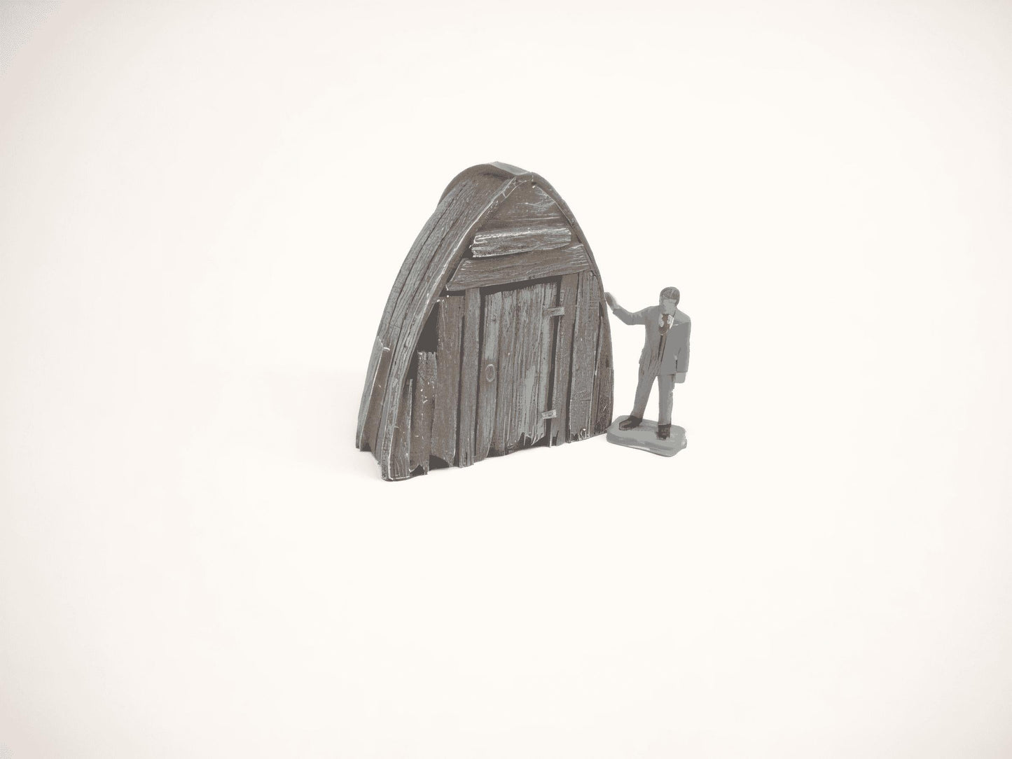 1:76 SHED MADE FROM OLD BOAT HULL
