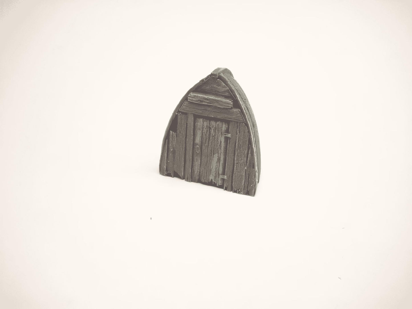 1:76 SHED MADE FROM OLD BOAT HULL