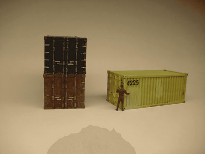 1:72  20ft SHIPPING CONTAINER (pack of 2 )