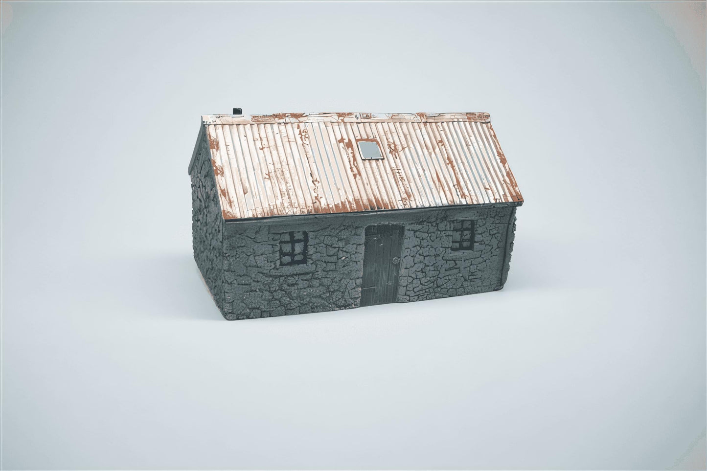 1:76 HIGHLAND STONE COTTAGE WITH TIN ROOF