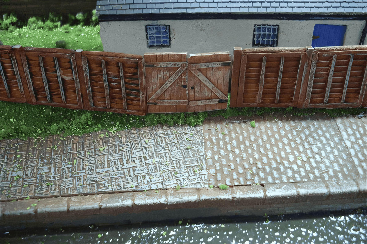 1:76 GATES FOR WOODEN FENCE x 2 pairs
