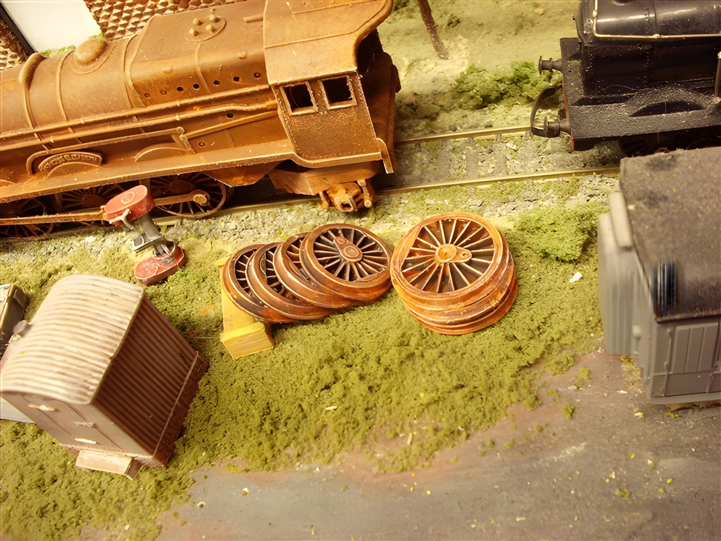 1:76 SCRAP LOCO WHEEL PILES x 2