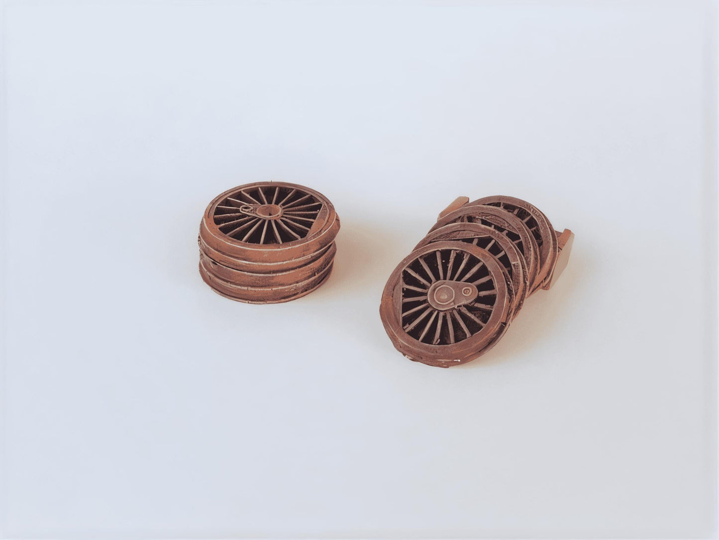 1:76 SCRAP LOCO WHEEL PILES x 2