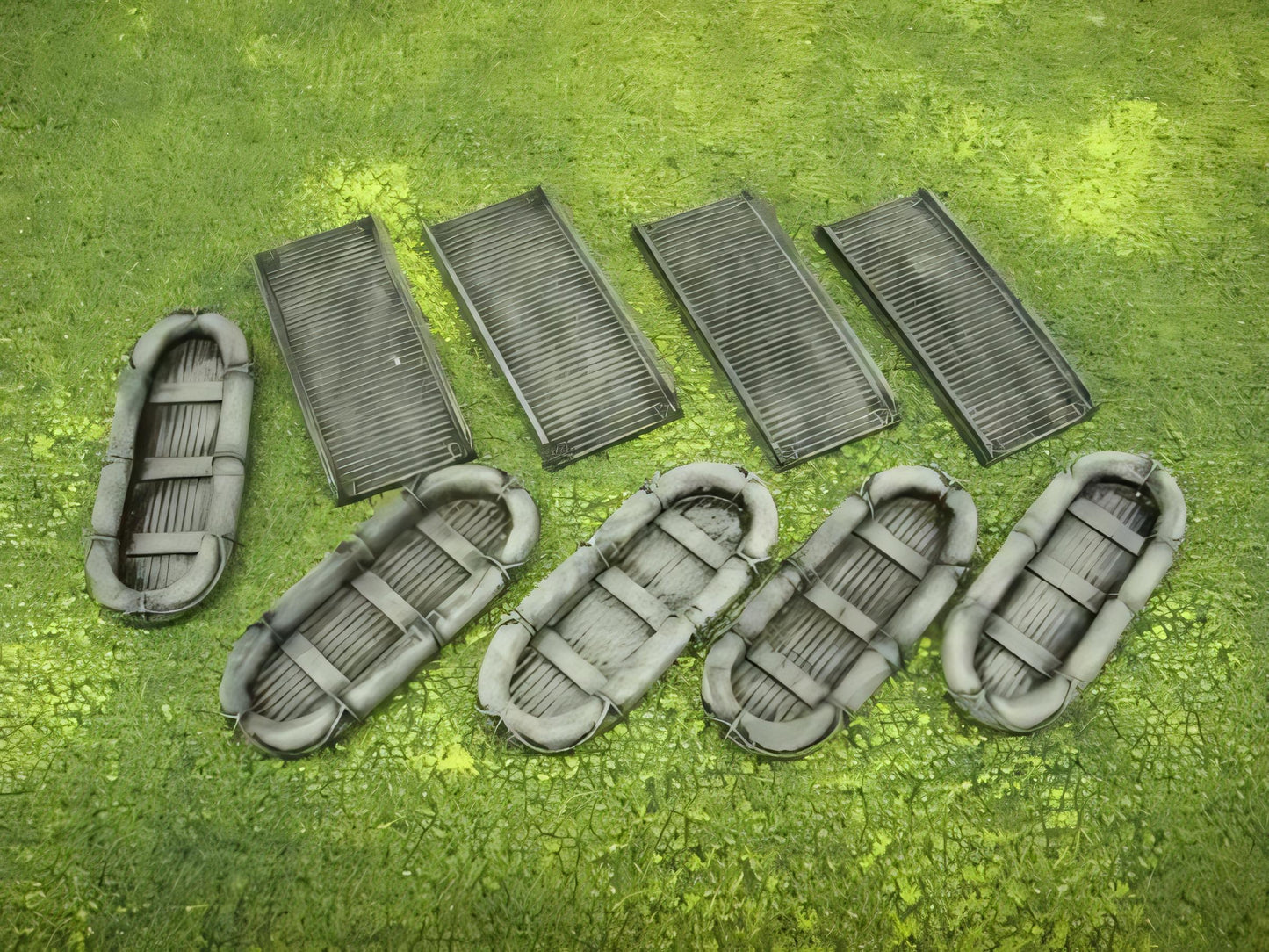 1:72 5 BOAT PONTOON BRIDGE