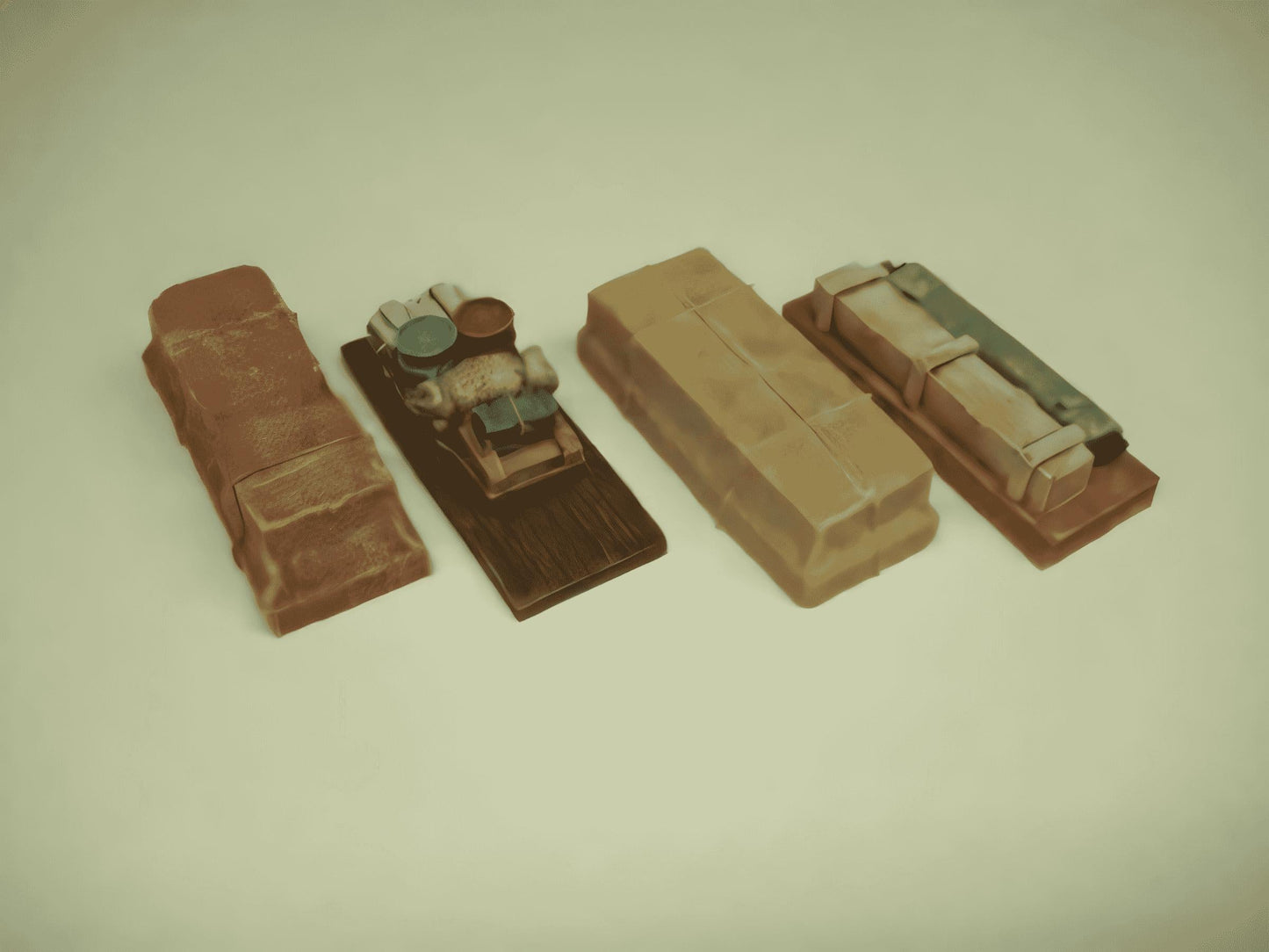 1:76 RAILWAY WAGON LOAD 'c' x 4