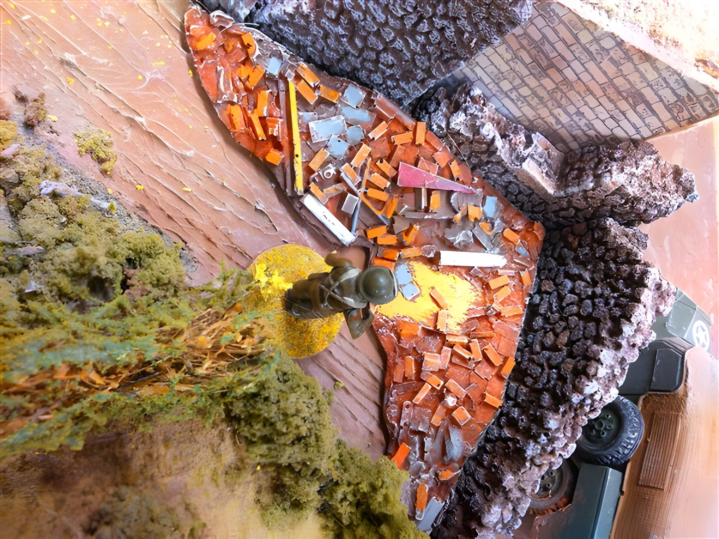 28mm RUBBLE PILE FOR INTERNAL BUILDING CORNER