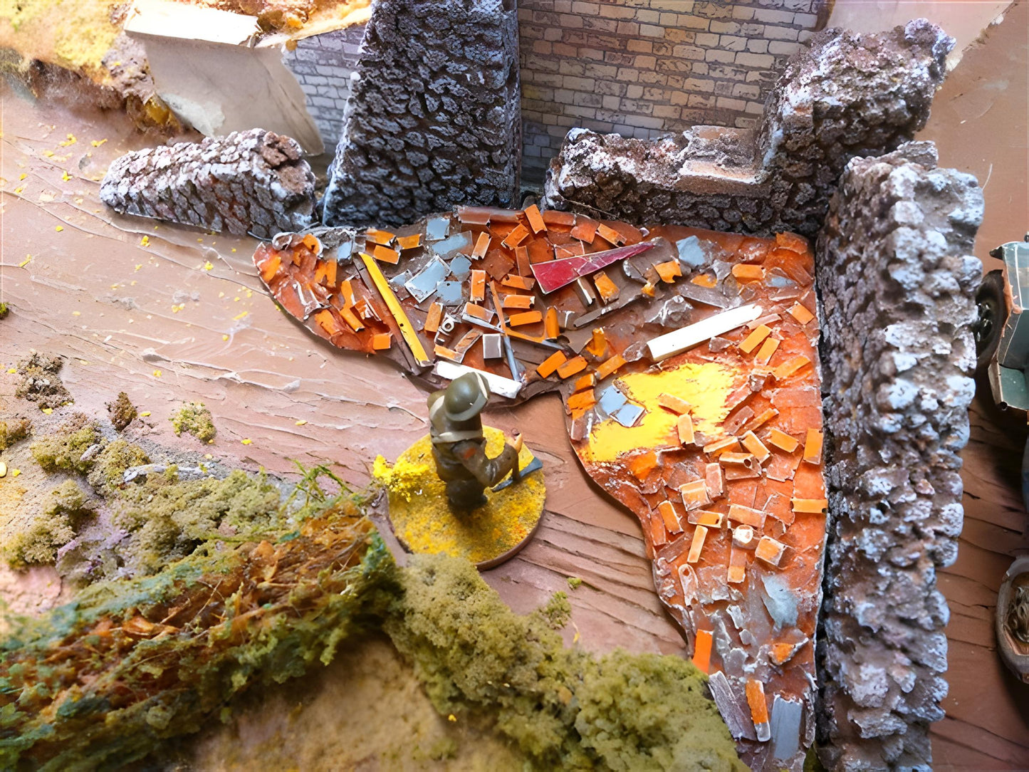 28mm RUBBLE PILE FOR INTERNAL BUILDING CORNER