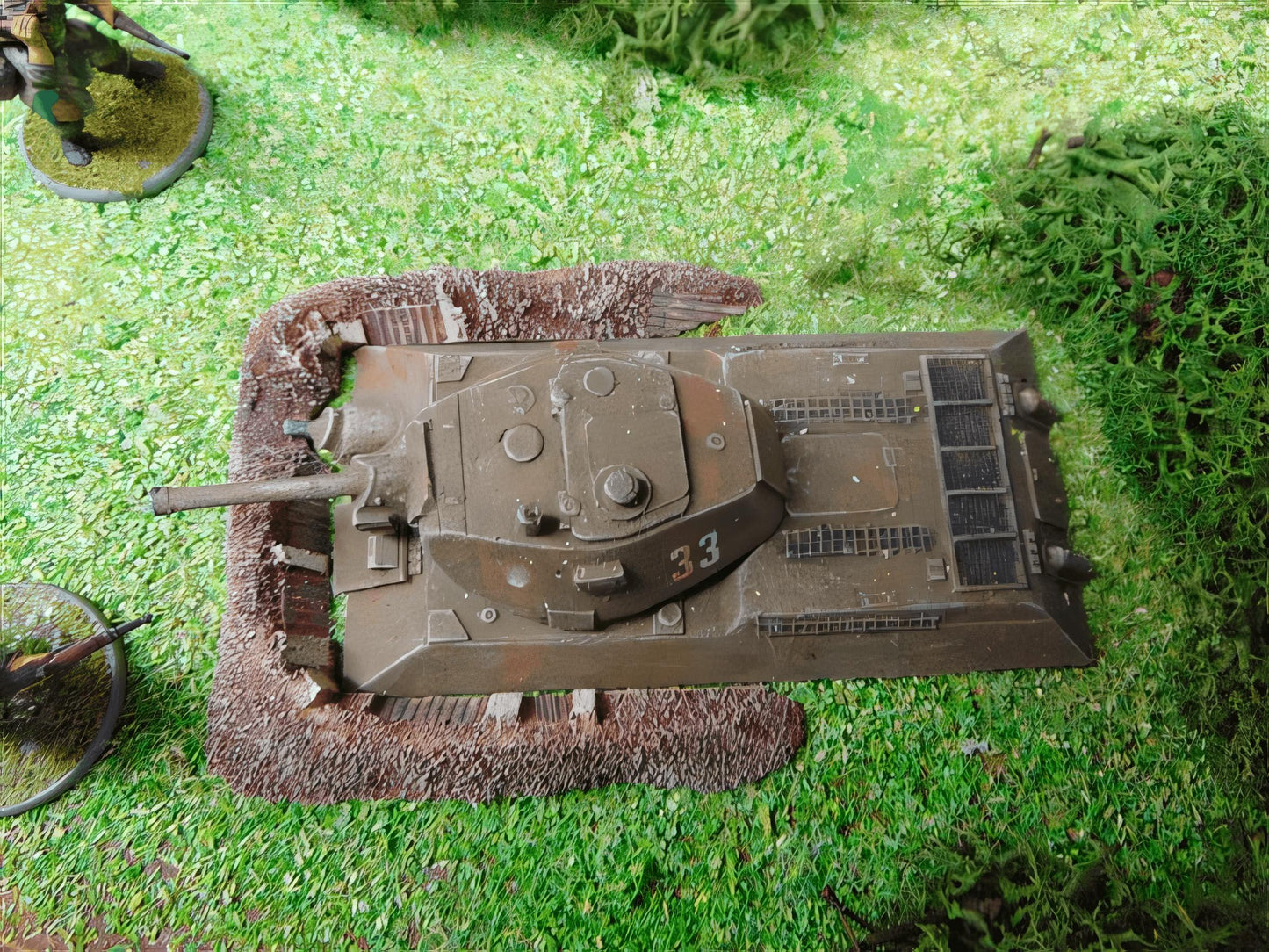 28mm T34 HULL DOWN DUG INTO THE GROUND