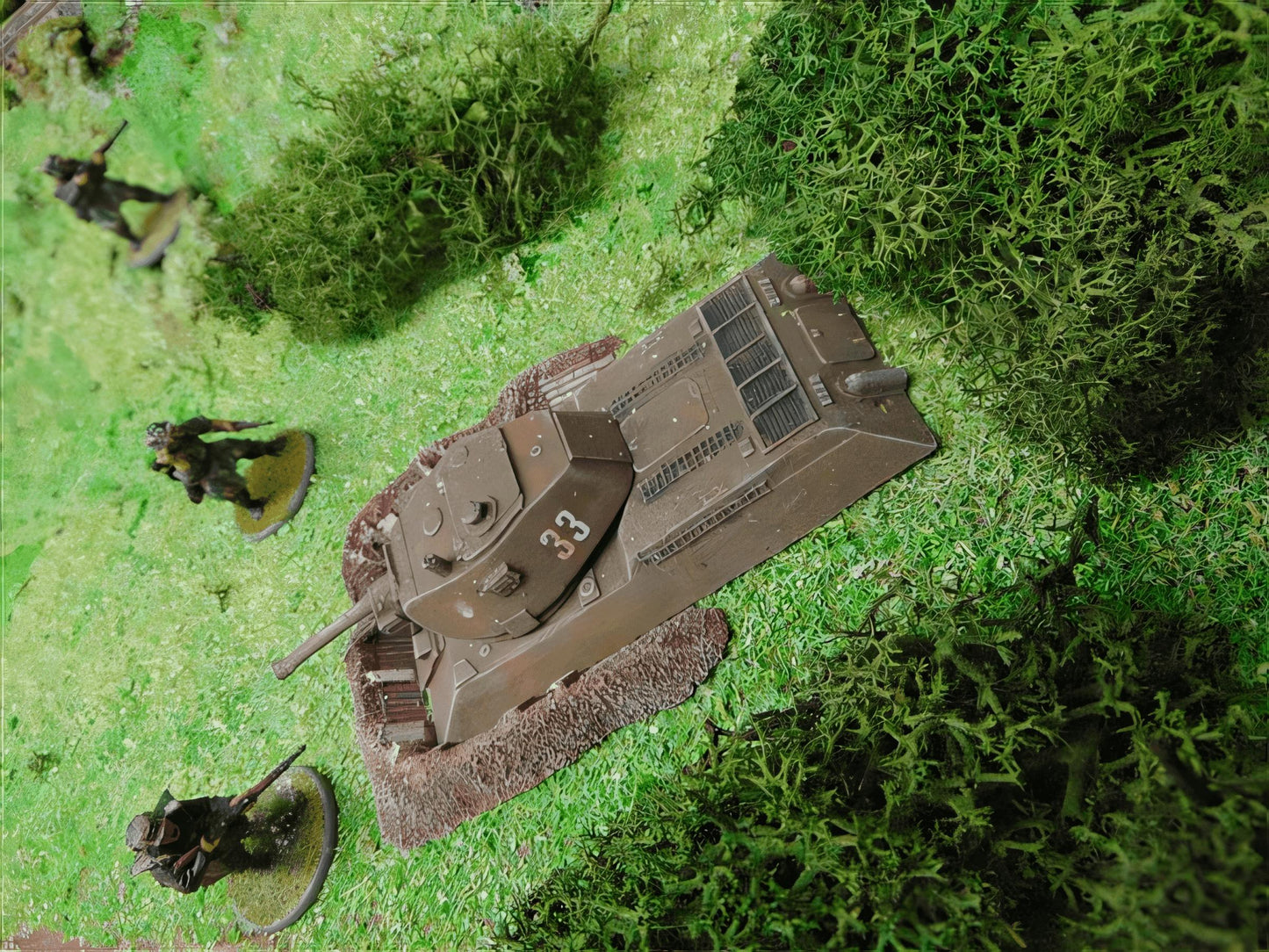 28mm T34 HULL DOWN DUG INTO THE GROUND
