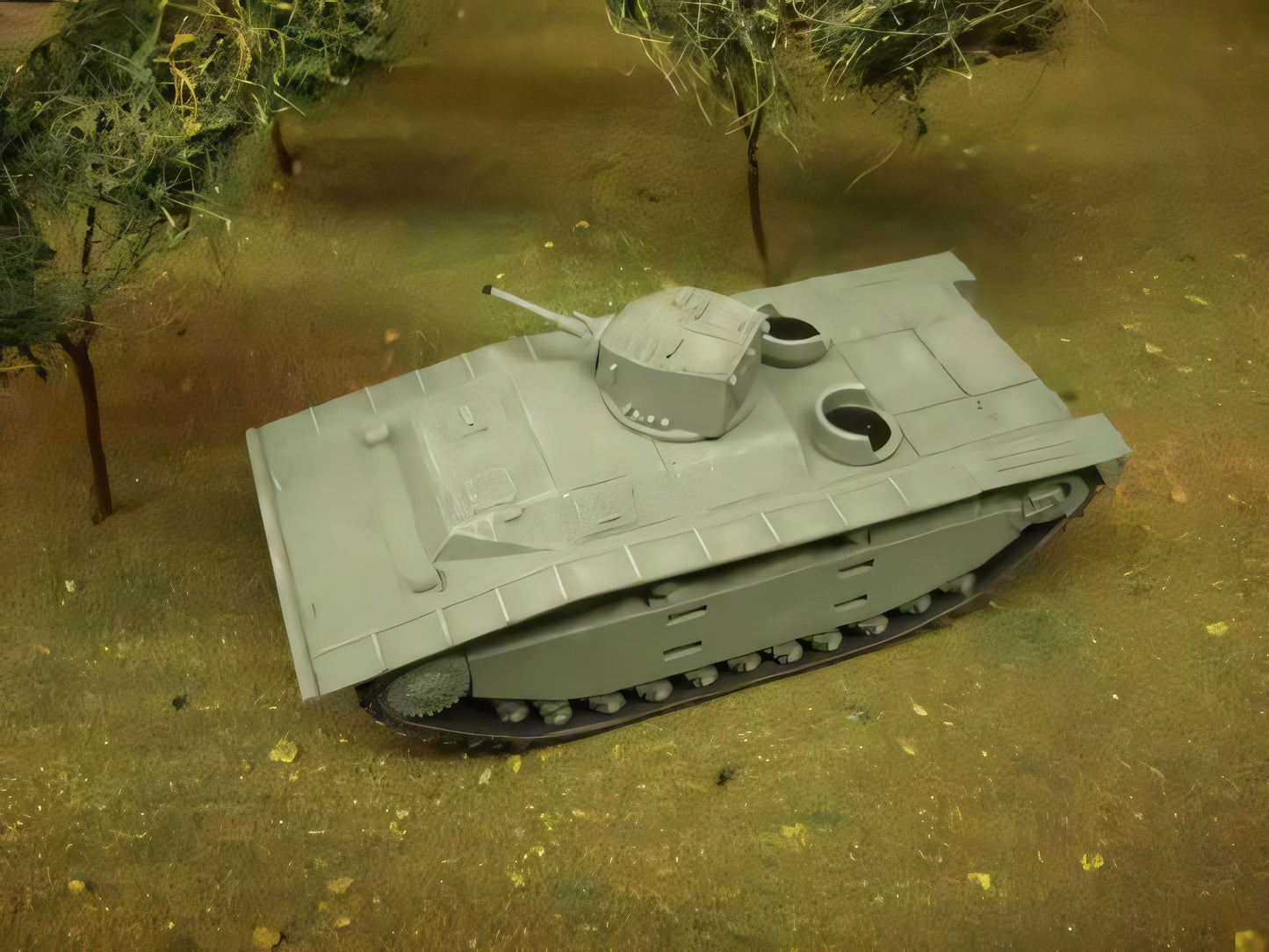 28mm LVT(A)1 AMPHIBIOUS TRACTOR WITH STUART TURRET