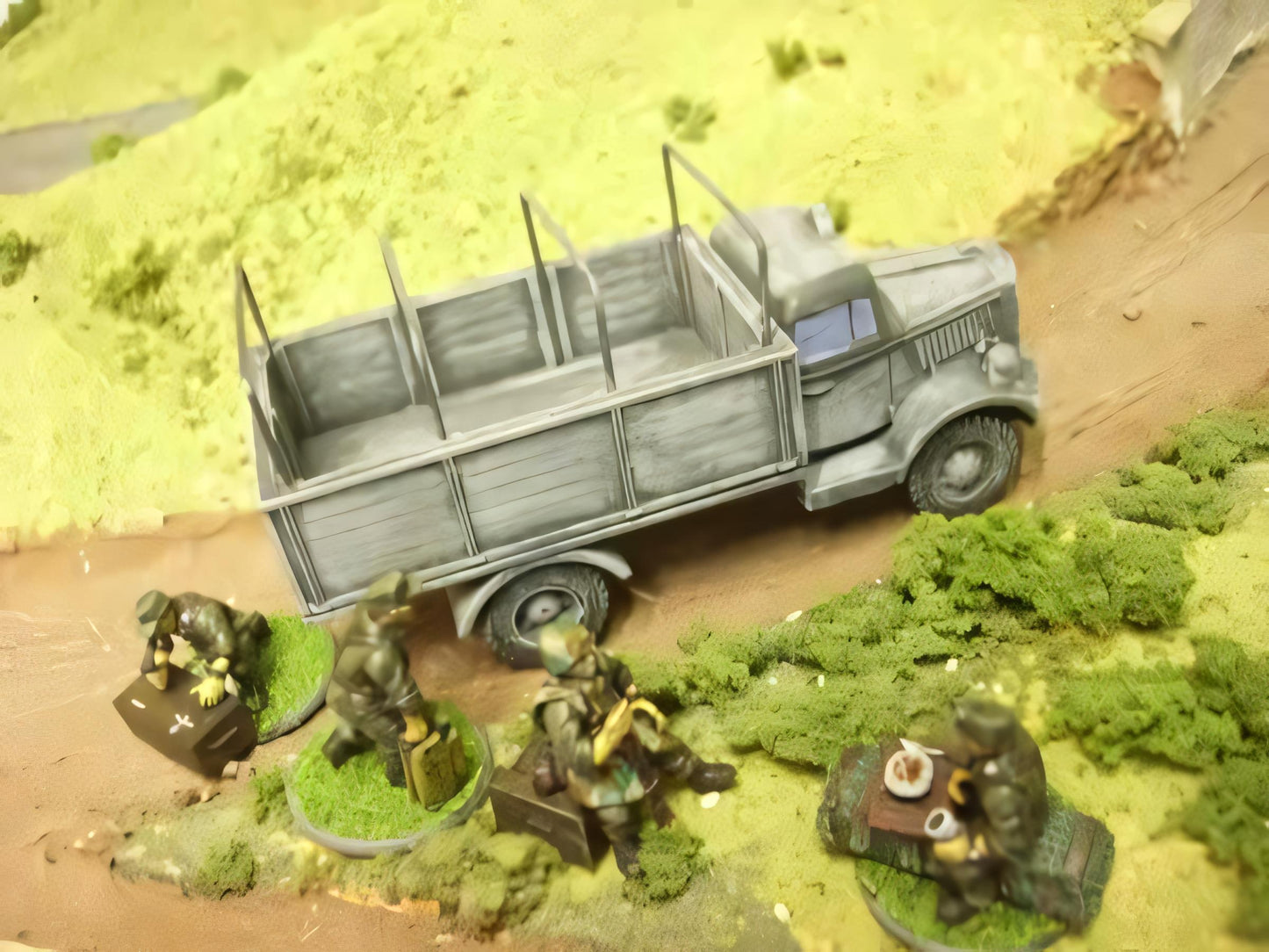 28mm BATTLEPACK OPEL BLITZ CARGO TRUCK x3