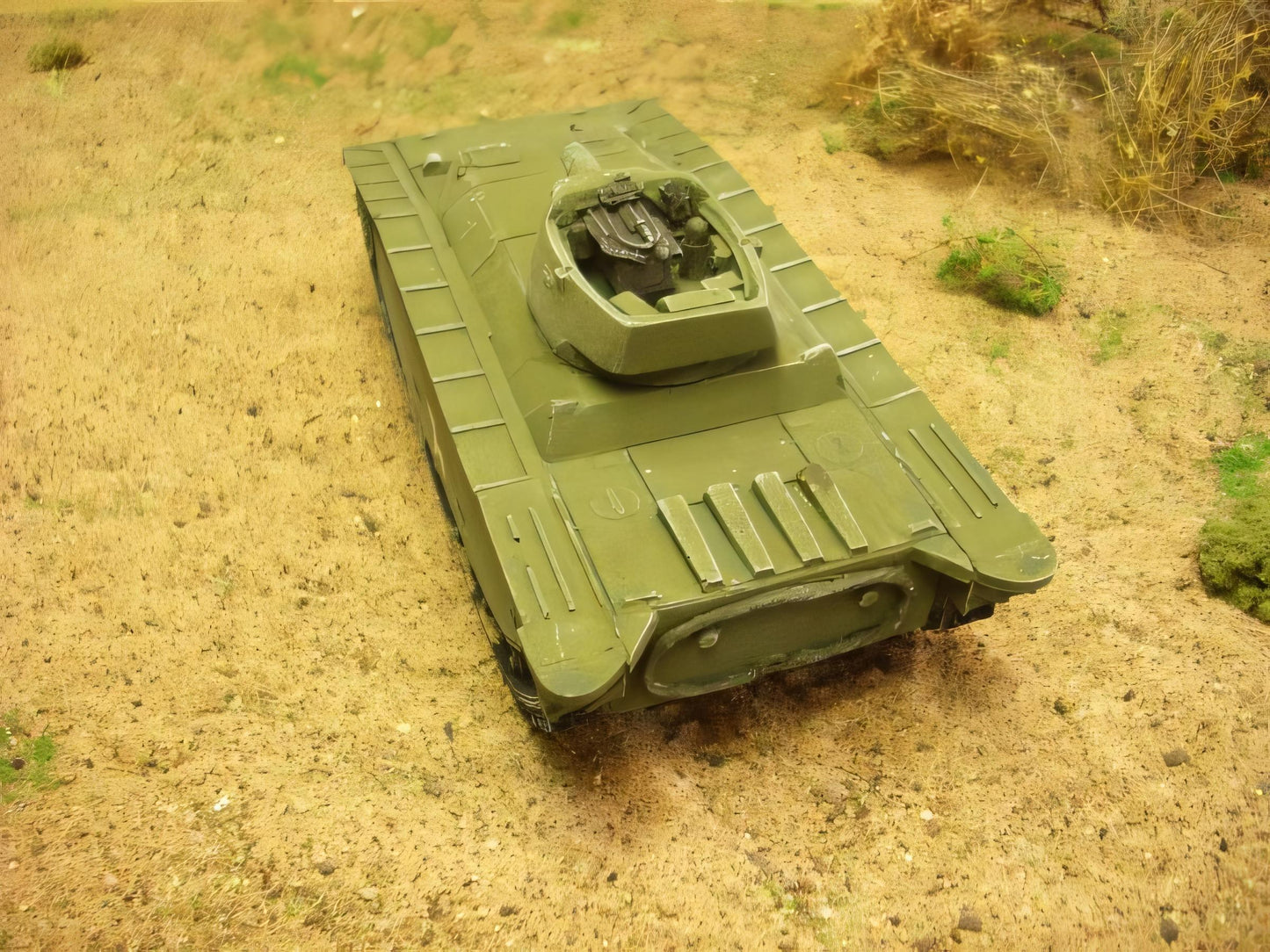 28mm LVT A4 AMPHIBIOUS TRACTOR with 75mm HOWITSER