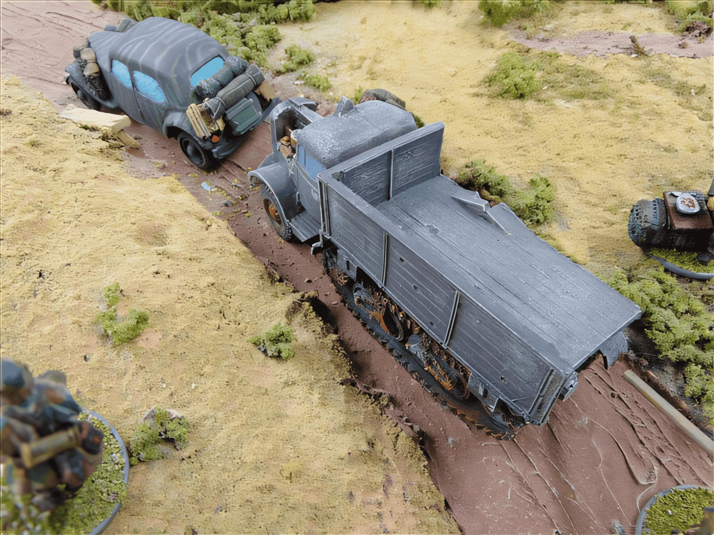 28mm BATTLE WRECK OPEL MAULTIER TRUCK
