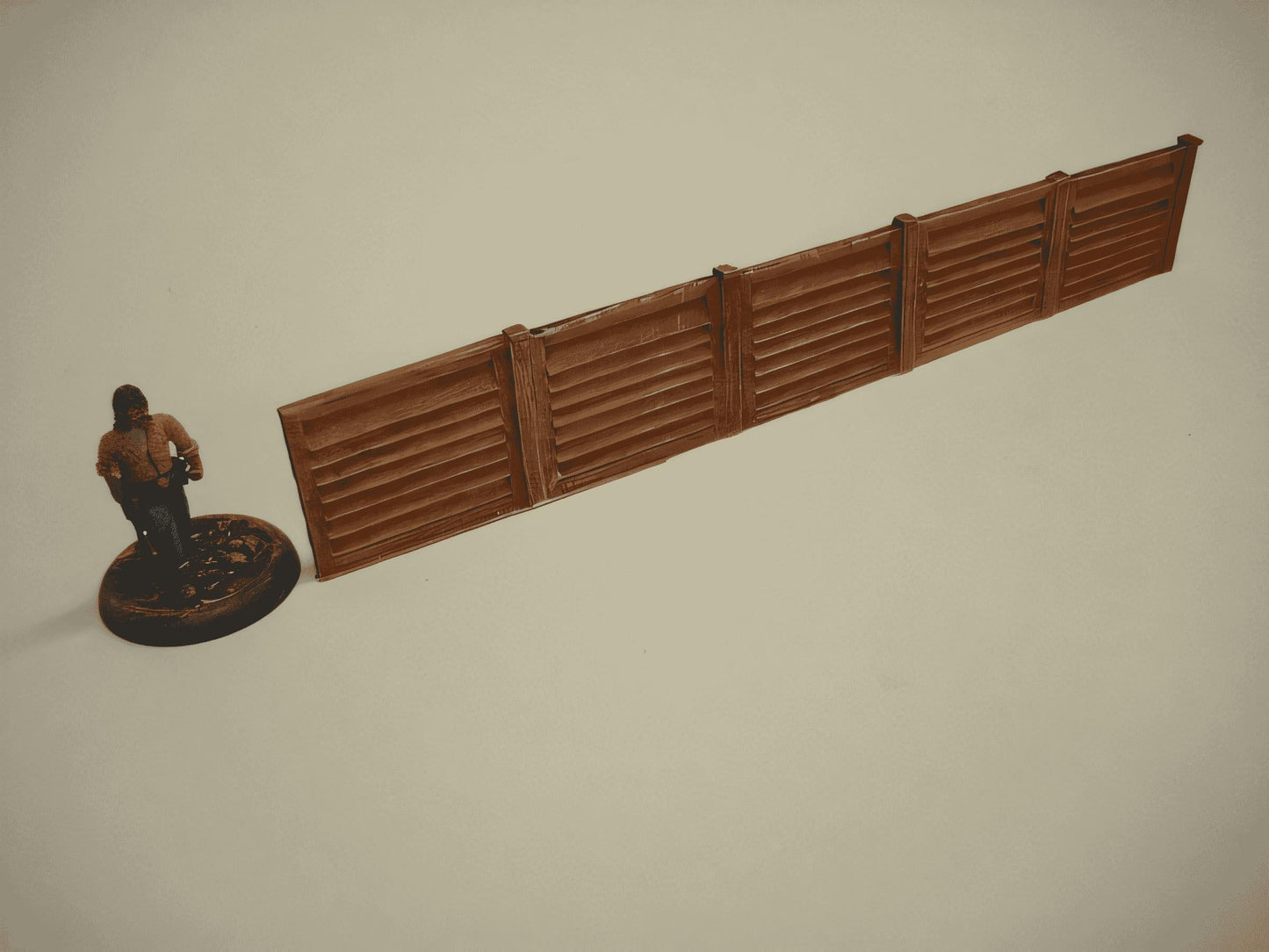 28mm 5 PANEL WOODEN FENCE (3 pack)