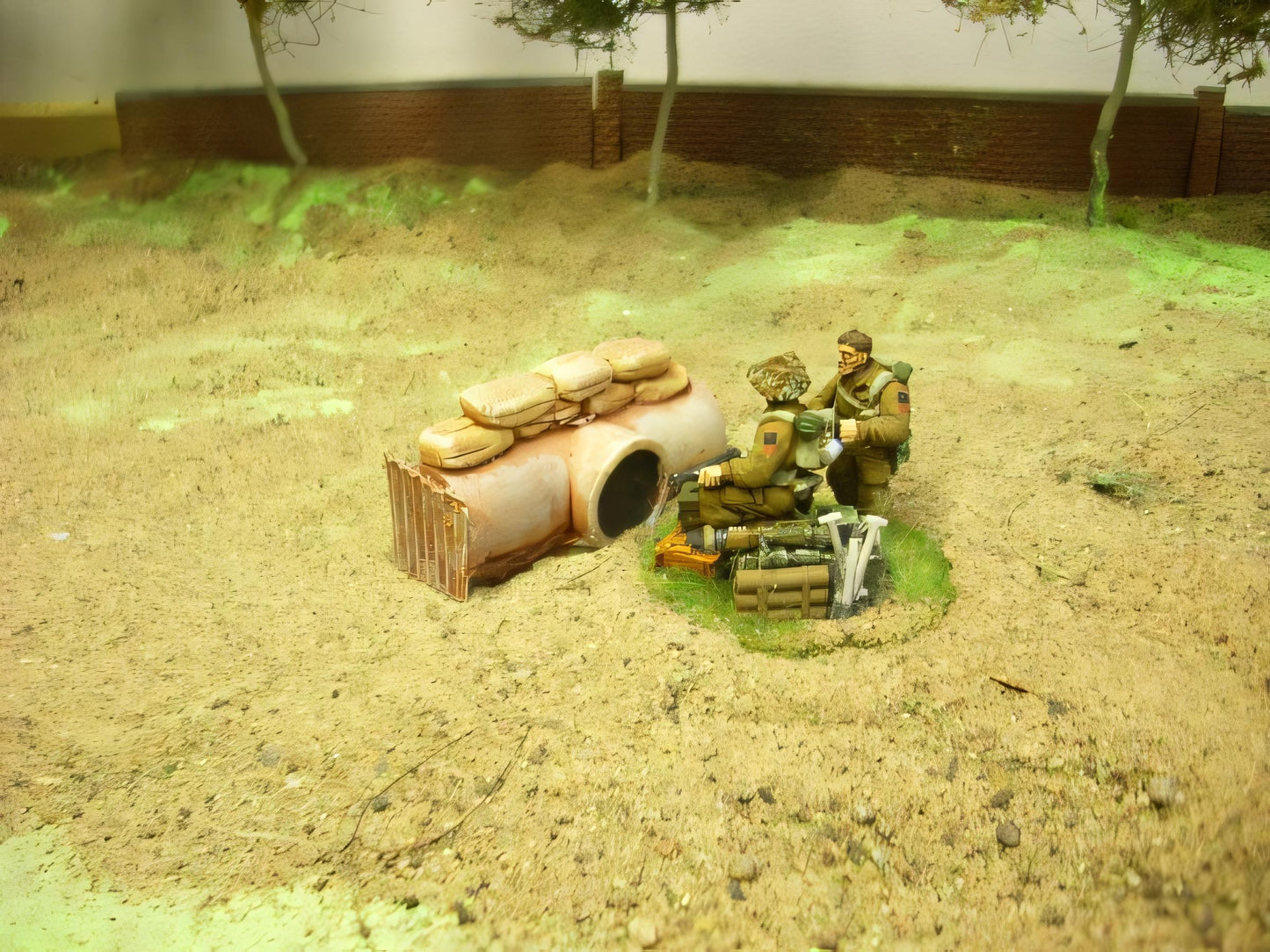 28mm PIPE AND SANDBAG BARRICADE
